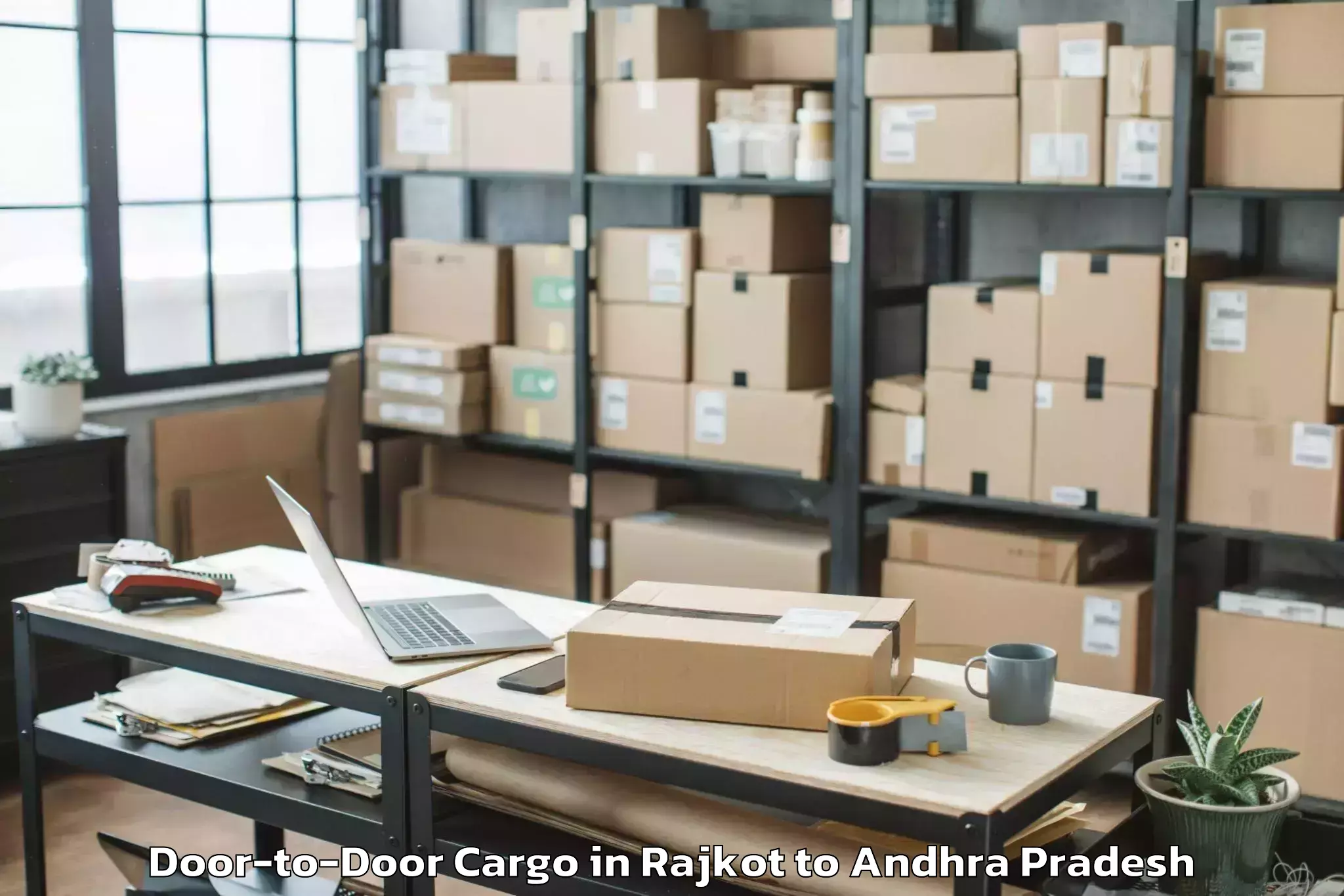 Top Rajkot to Bantumilli Door To Door Cargo Available